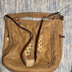 Stylish Tan Shoulder Bag or Crossbody